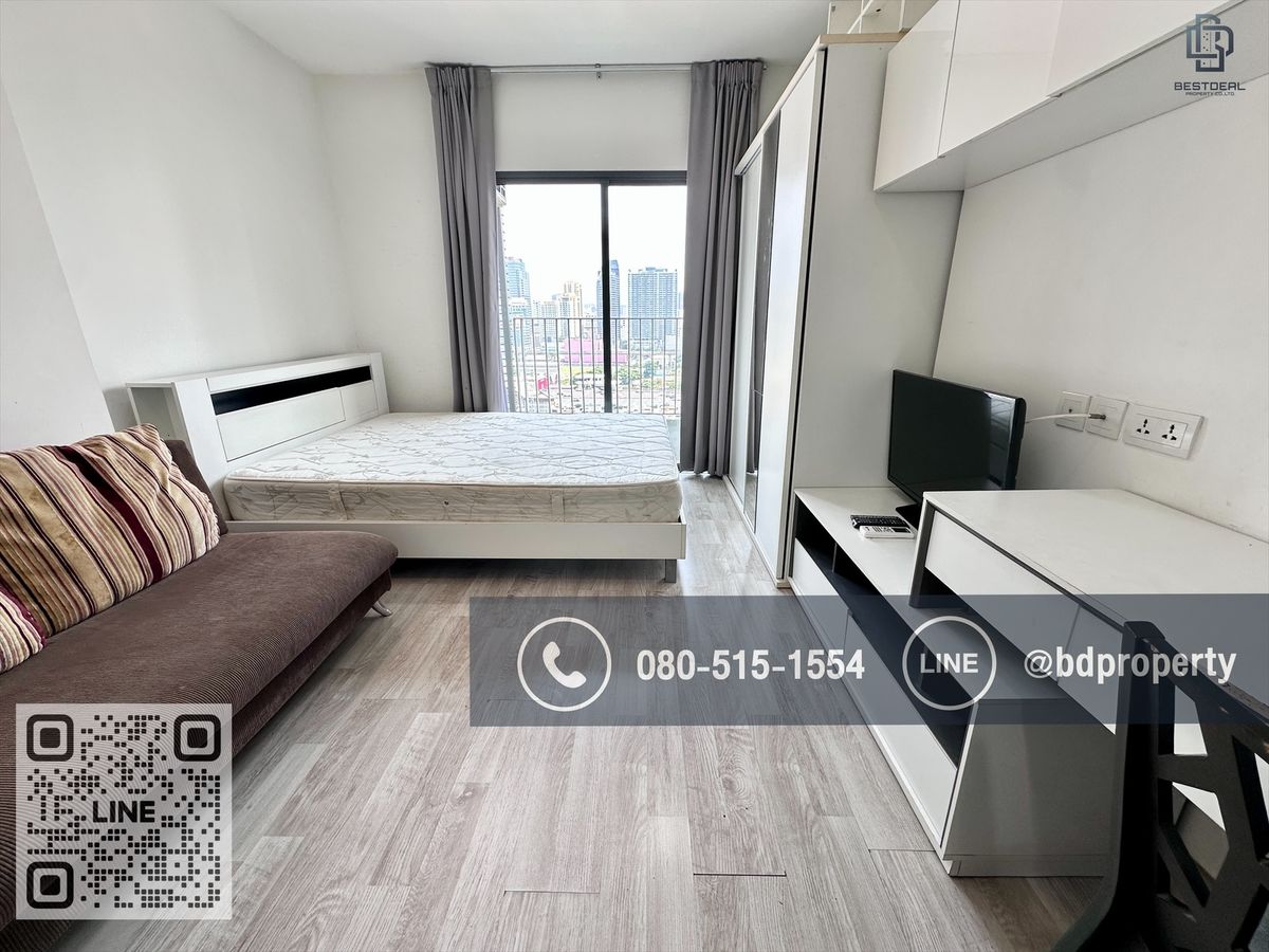 For RentCondoRama9, Petchburi, RCA : BESTDEAL FOR RENT CONDO “Ideo Mobi Rama 9” 1 Bedroom  31 sqm. Special Price 15k/Month Near Phraram Kao 9 MRT Station 80 meters