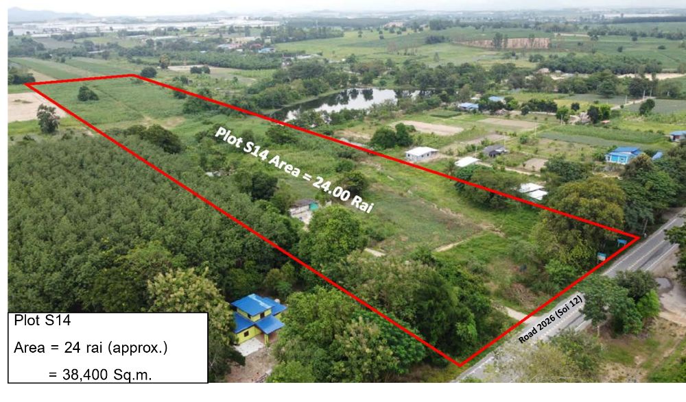 For SaleLandRayong : Land for sale in the EEC area, Nikhom Phatthana District, Rayong Province, next to Route 2026.