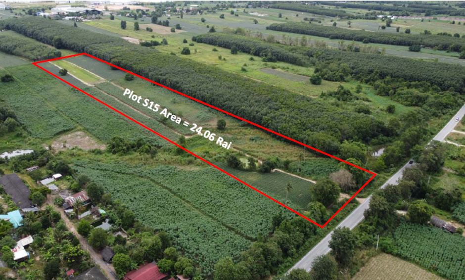 For SaleLandRayong : Land for sale in the EEC area, Nikhom Phatthana District, Rayong Province, next to Route 2026.