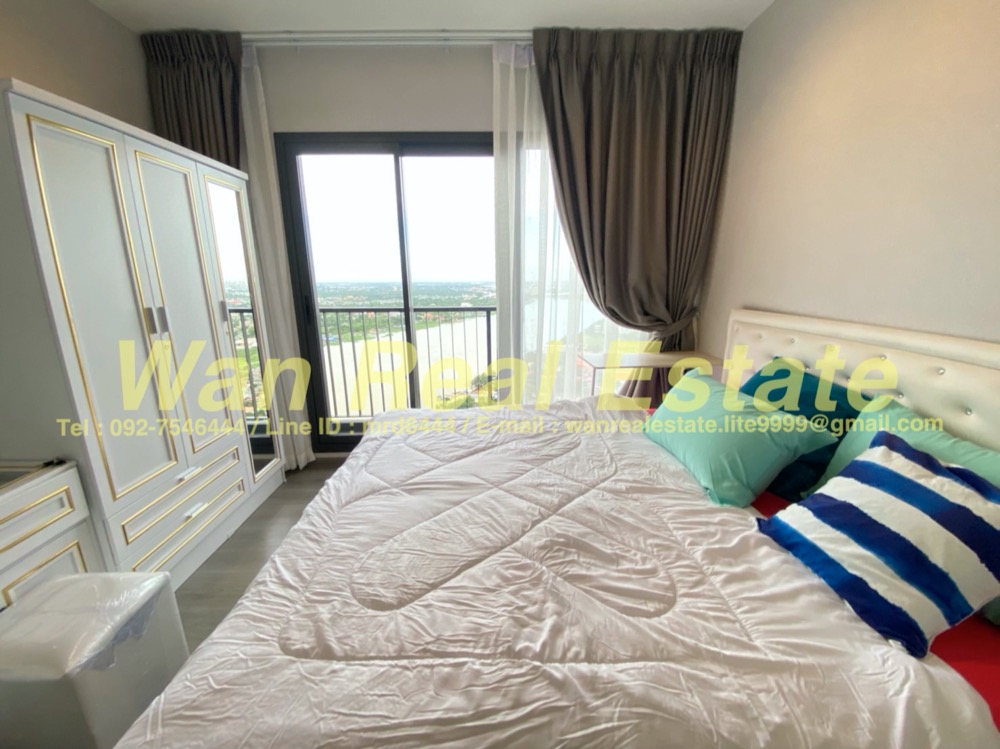 ให้เช่าคอนโดรัตนาธิเบศร์ สนามบินน้ำ พระนั่งเกล้า : ให้เช่าคอนโด Politan Aqua ชั้น 37 ขนาด 30 ตร.ม. วิวแม่น้ำ เฟอร์ครบพร้อมอยู่