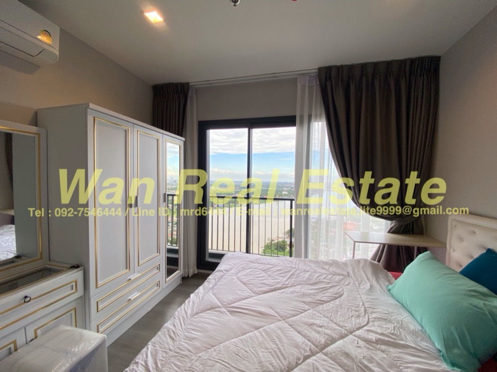 ให้เช่าคอนโดรัตนาธิเบศร์ สนามบินน้ำ พระนั่งเกล้า : ให้เช่าคอนโด Politan Aqua ชั้น 37 ขนาด 30 ตร.ม. วิวแม่น้ำ เฟอร์ครบพร้อมอยู่