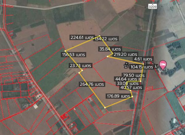 For SaleLandKanchanaburi : Land for sale on the main road 3209 Dan Makham Tia District, Kanchanaburi, beautiful plot, suitable for making a gas station, investing in Solar panels