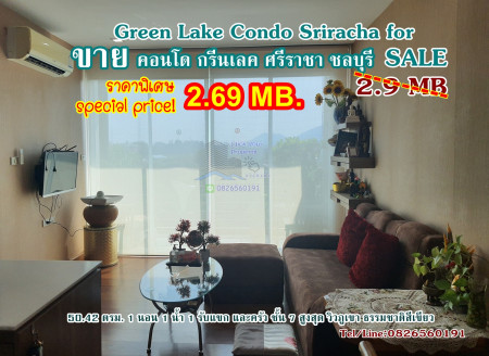 For SaleCondoSriracha Laem Chabang Ban Bueng : Green  Lake Condo  Sriracha for  SALE  in  Chonburi