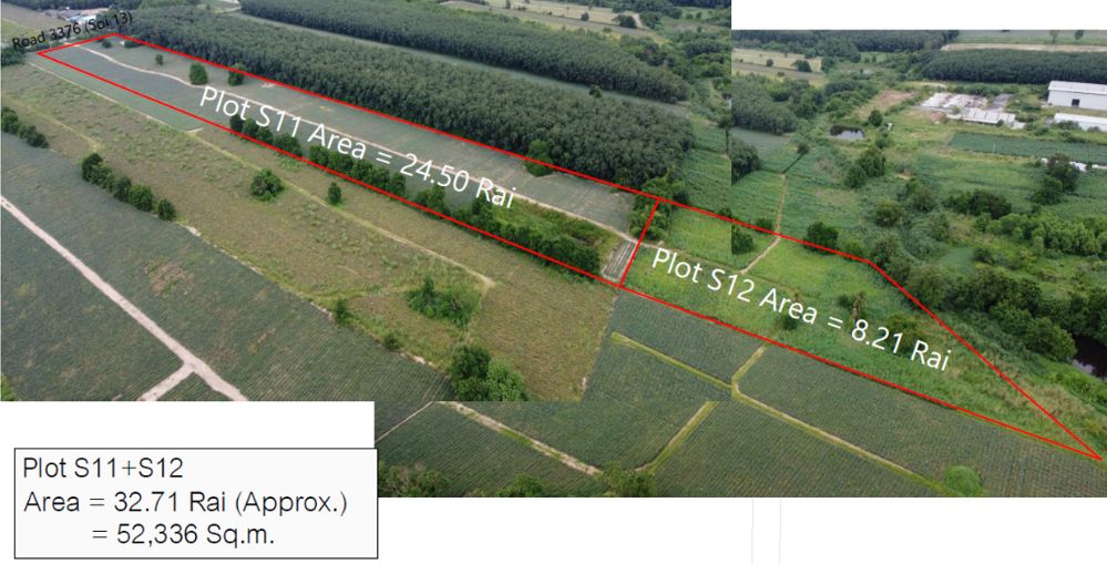 For SaleLandRayong : Land for sale adjacent plots in the EEC area, Nikhom Phatthana District, Rayong Province, next to Route 3376.