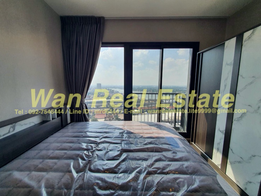 For RentCondoRattanathibet, Sanambinna : Condo for rent politan rive, 25th floor, size 31 sq.m., corner room, river view, ready to move in