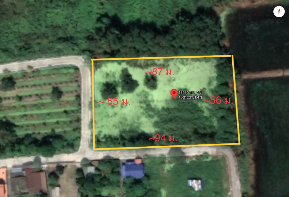 ขายที่ดินนนทบุรี บางใหญ่ บางบัวทอง : ขาย ที่ดิน ซอยบางโสน อ.บางใหญ่ นนทบุรี 3 ไร่ 1 งาน 82 ตร.วา หน้ากว้าง แปลงมุม ใกล้ ถ.บางใหญ่-บางคูลัด (ซอยกันตนา) และ ถ.กาญจนาภิเษก