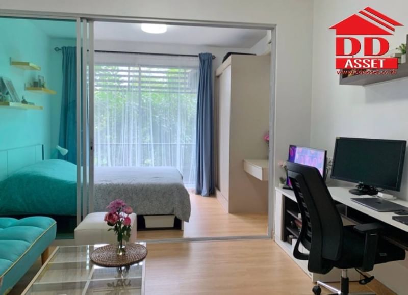 For SaleCondoOnnut, Udomsuk : Condo for sale A Space Me Sukhumvit 77 Bts On Nut with furniture and electrical appliances. ready to move in near Seacon Square Srinakarin