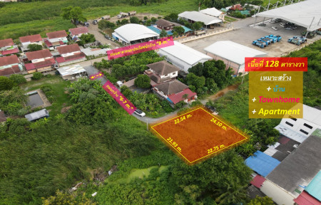 For SaleLandNonthaburi, Bang Yai, Bangbuathong : Selling cheap! Bang Yai Land Soi Wat Lat Pla Duk - near Bang Rak Phatthana Municipality (Suitable for building a house + Townhome + Apartment), area 128 sq m., entrance road 8 m.