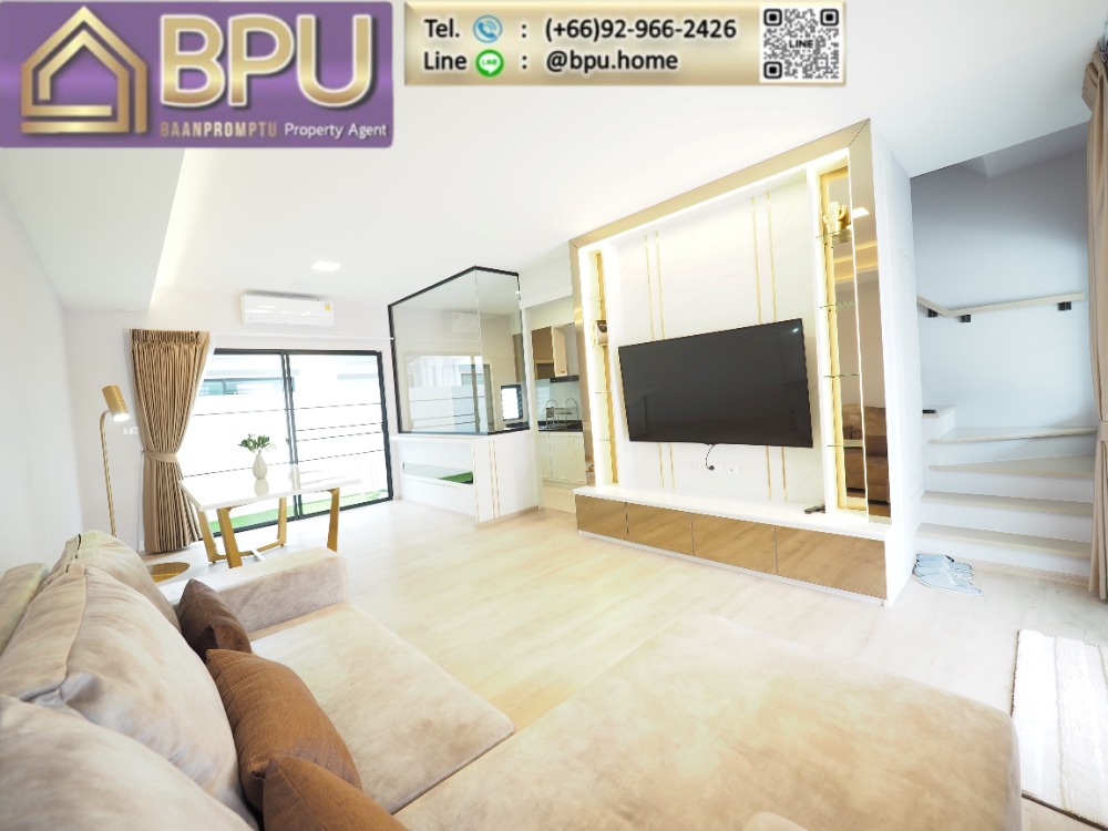 ให้เช่าทาวน์โฮมบางนา แบริ่ง ลาซาล : ** ให้เช่าบ้านทาวน์โฮมแต่งสวย 3 ห้องนอน ** อินดี้ 5 บางนา กม.7 ใกล้ เมกะ บางนา