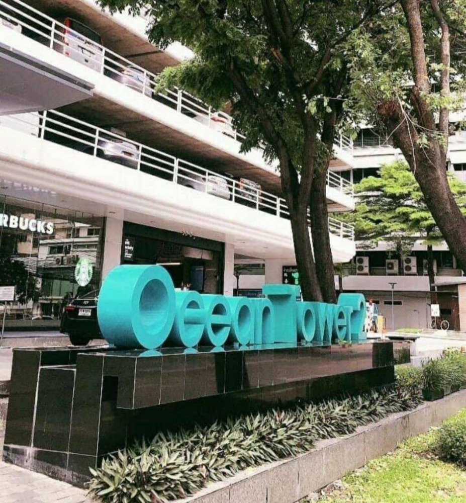 For RentOfficeSukhumvit, Asoke, Thonglor : Office space for rent  Ocean Tower 2, near BTS, Asoke, 33, area of ​​210 sq.m., rental 130,000 baht per month*