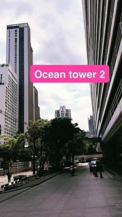 For RentOfficeSukhumvit, Asoke, Thonglor : Office space for rent  Ocean Tower 2, near BTS, Asoke, 33, area of ​​210 sq.m., rental 130,000 baht per month*