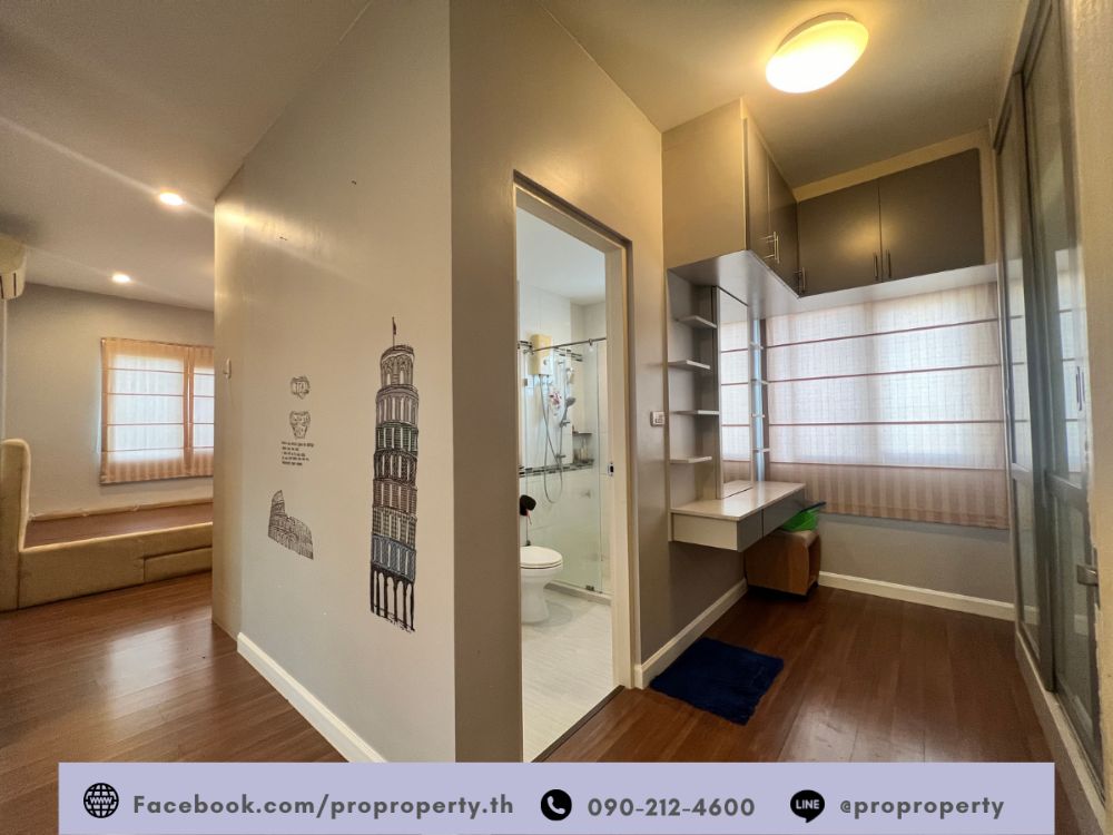 For SaleHouseRathburana, Suksawat : Single house behind the corner Saransiri Village, Pracha Uthit - Suksawat (Saransiri - Prachauthit 131), a lot of space, 103 square meters.