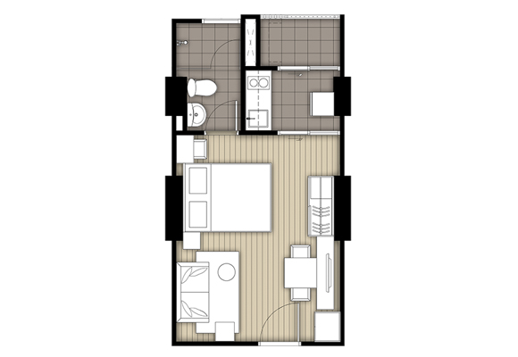 For SaleCondoSamut Prakan,Samrong : [Urgent] Owner Sale Condo IDEO Sukhumvit 115 near BTS Pu Chao and full finished furniture