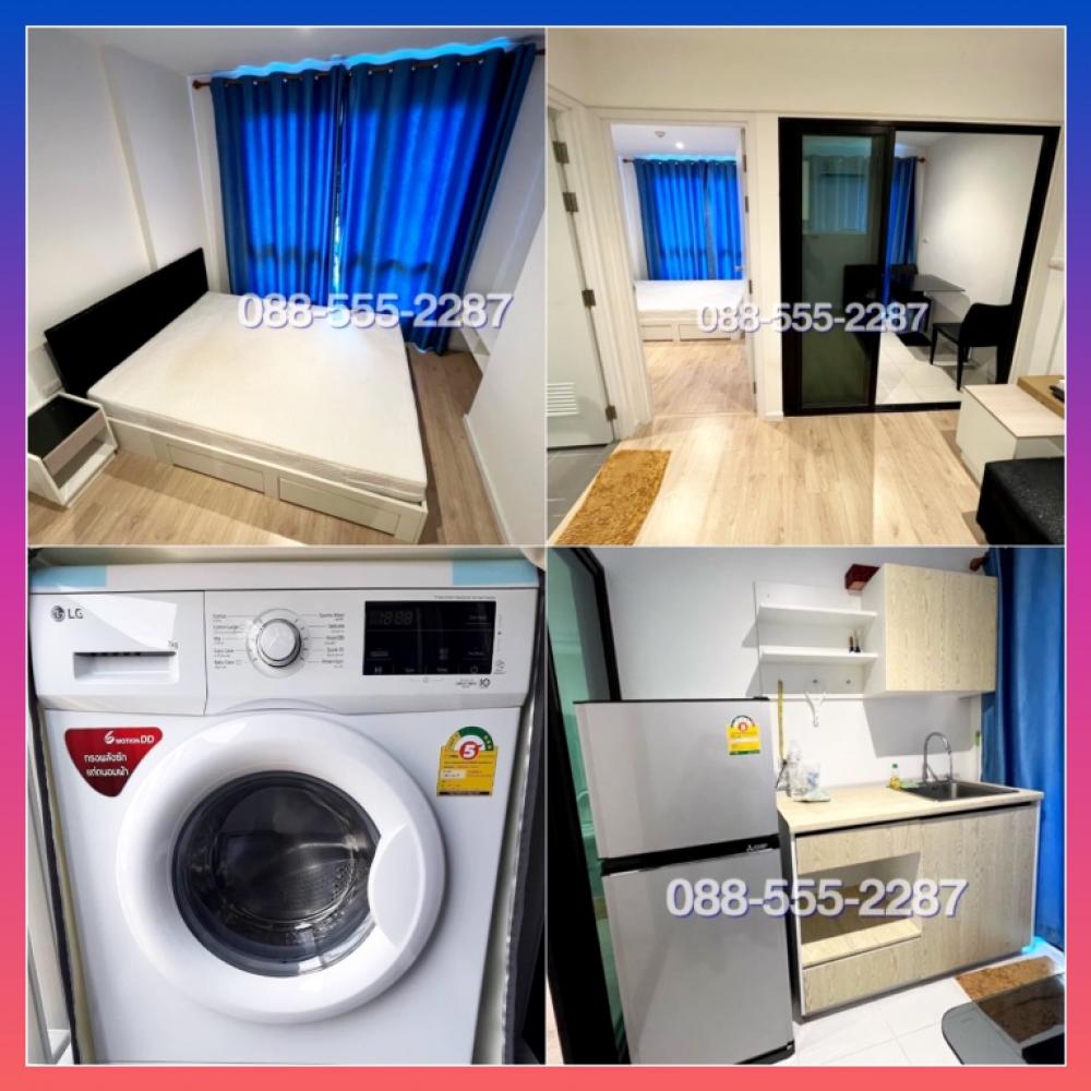 For RentCondoSeri Thai, Ramkhamhaeng Nida : Icondo I Condo Green Space Serithai for rent, corner room, room divider, near NIDA, the mall Bangkapi, Kasemrad Hospital, Ramkhamhaeng, Nawamin.